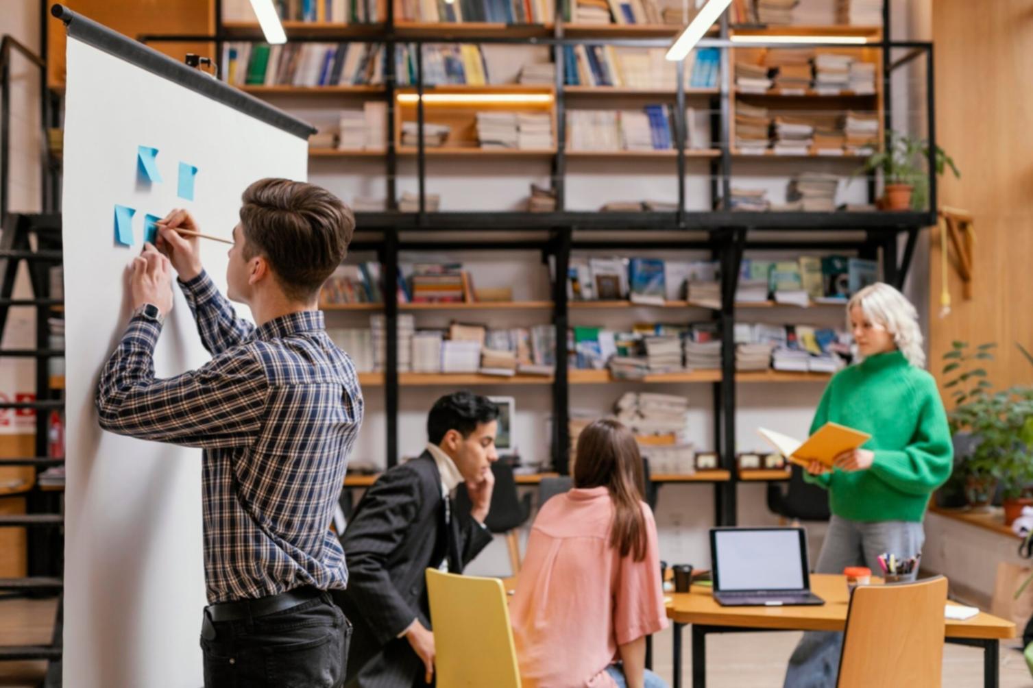 Finanzbesprechung im modernen Büroumfeld